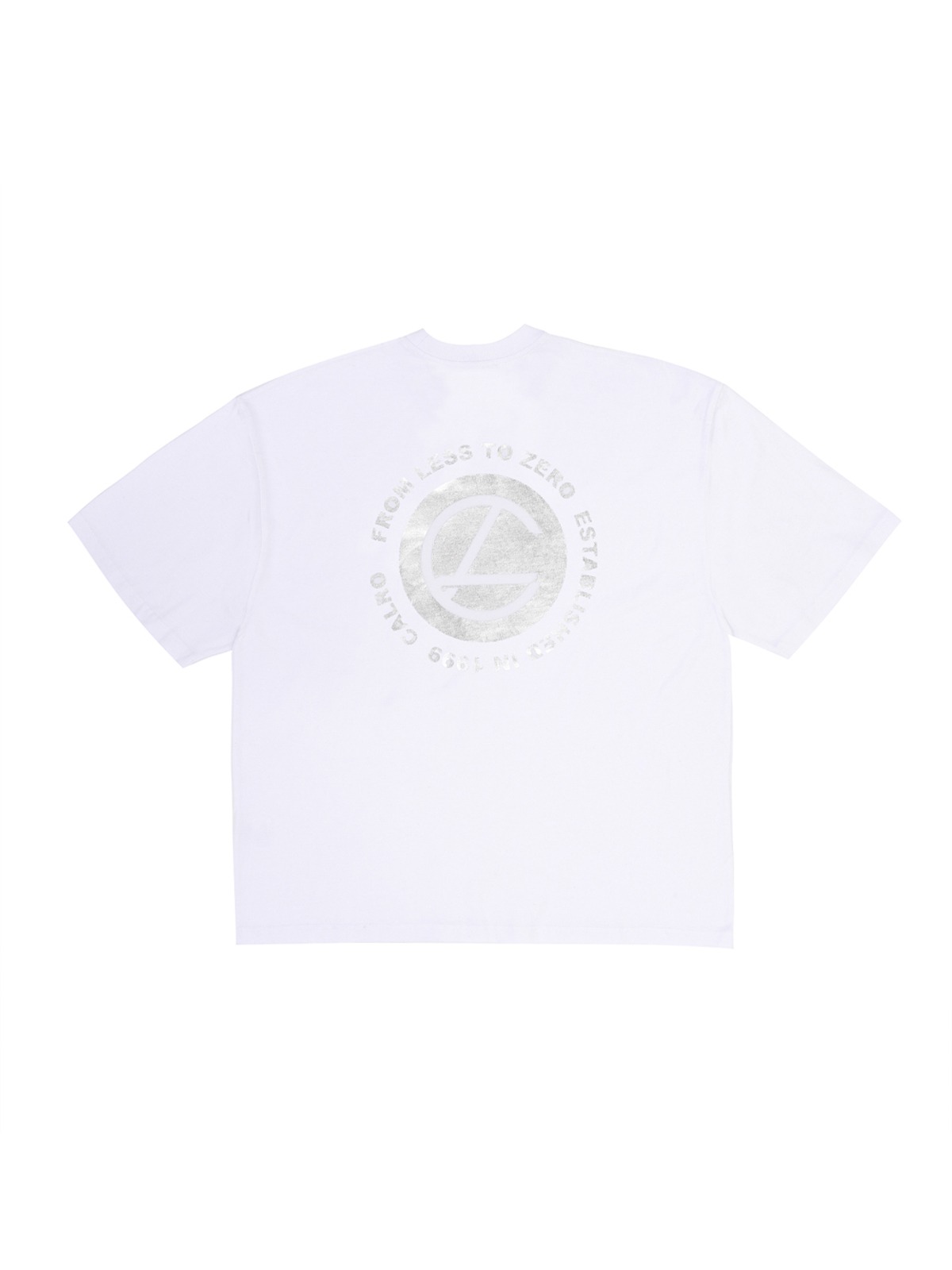 Silver foil Logo T-shirts White