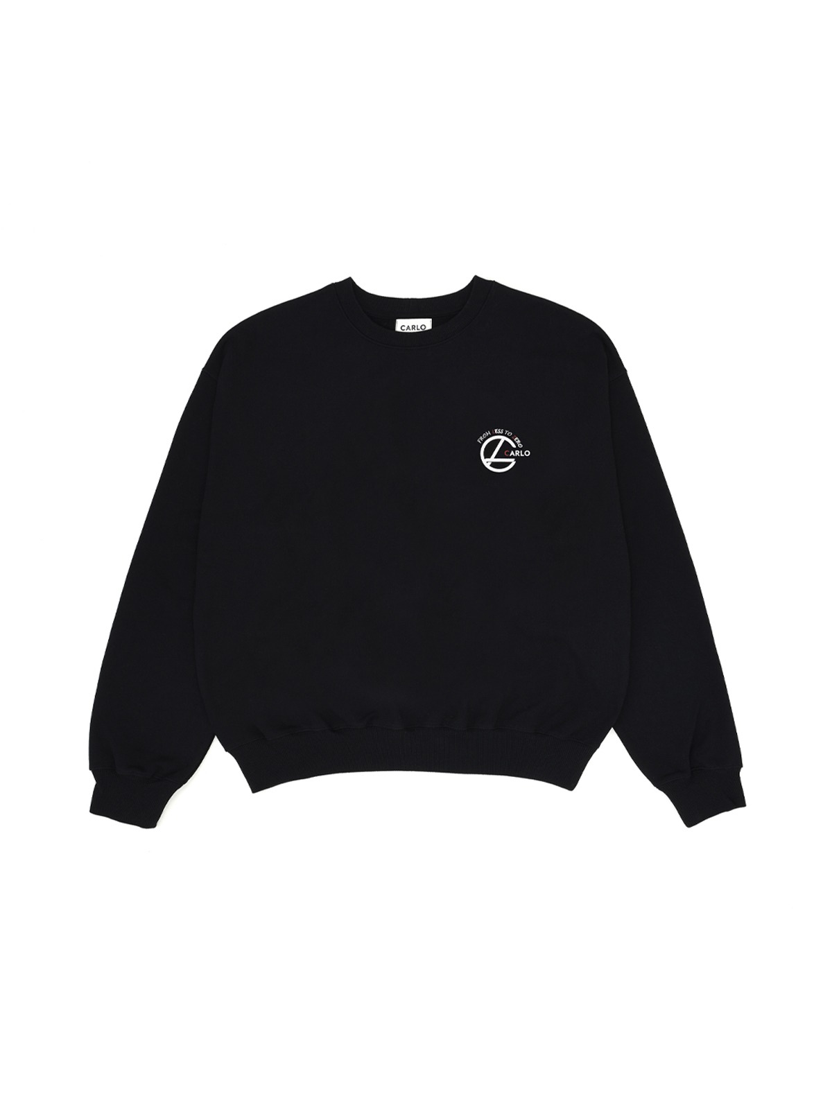From less to zero Logo Sweatshirts Black